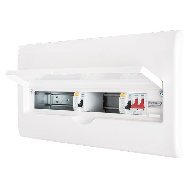 BG CFFD8616 22 Module 16 Way Fully Recessed Unpopulated + 100A Switch, 1x80A, 1x63A 30mA RCD - westbasedirect.com