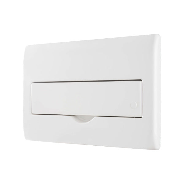 BG CFFDP18610A 16 Module 10 Way Fully Recessed Populated + 100A Switch, 1x80A, 1x63A Type A30mA RCD & 10xMCBs - westbasedirect.com