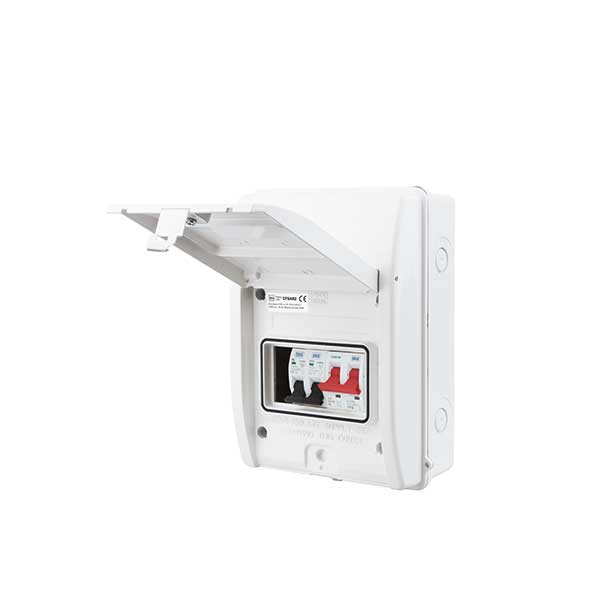 BG Garage Kit - IP65 Metal Enclosure, 100A Main Switch, 6+16A MCB - westbasedirect.com