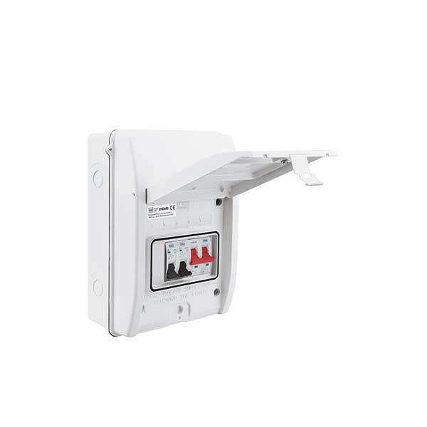 BG Garage Kit - IP65 Metal Enclosure, 100A Main Switch, 6+16A MCB - westbasedirect.com