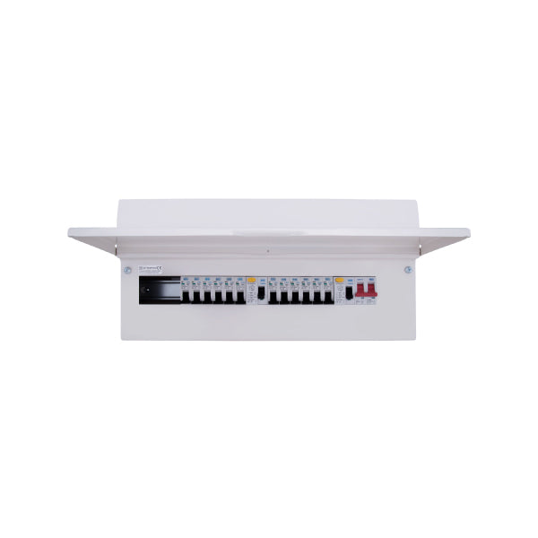 BG CFUDP16616 BG 22 Module 16 Way Populated + 100A Switch, 2x63A 30mA RCD & 12xMCBs - westbasedirect.com