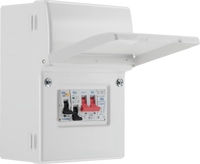 BG CFUEV1RDA IP20 Metal Metal EV Charger Circuit Protection with 40A Type A DP RCBO, 100A Main Switch & Type 2 SPD