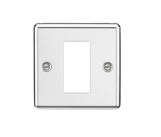 Knightsbridge CL1GPC Rounded Edge 1G Modular Faceplate - Polished Chrome - westbasedirect.com
