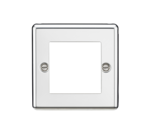 Knightsbridge CL2GPC Rounded Edge 2G Modular Faceplate - Polished Chrome - westbasedirect.com