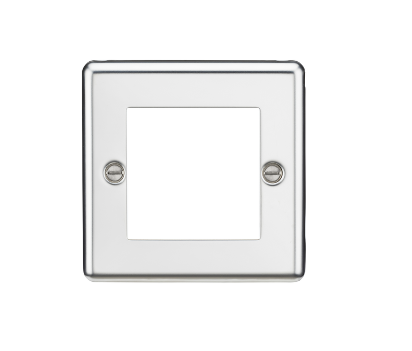 Knightsbridge CL2GPC Rounded Edge 2G Modular Faceplate - Polished Chrome - westbasedirect.com