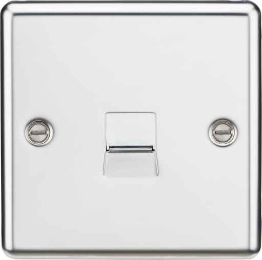 Knightsbridge CL73PC Rounded Edge Telephone Master Outlet - Polished Chrome - westbasedirect.com