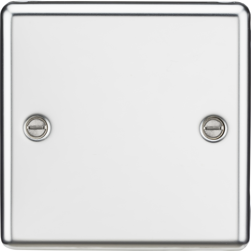 Knightsbridge CL85PC Rounded Edge 1G Blanking Plate - Polished Chrome - westbasedirect.com