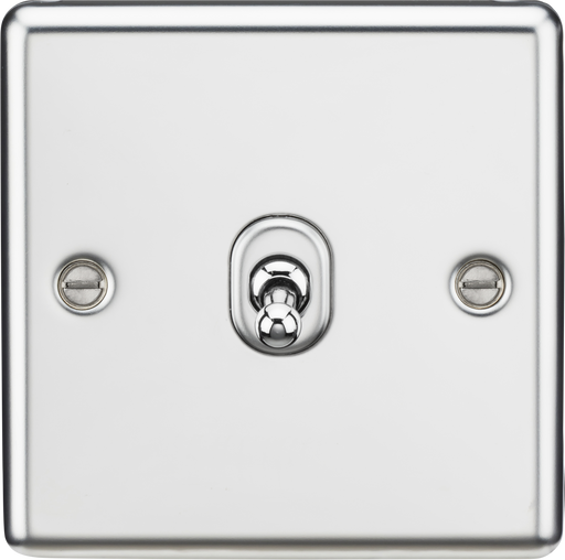 Knightsbridge CLTOG12PC Rounded Edge 10AX 1G Intermediate Toggle Switch - Polished Chrome - westbasedirect.com