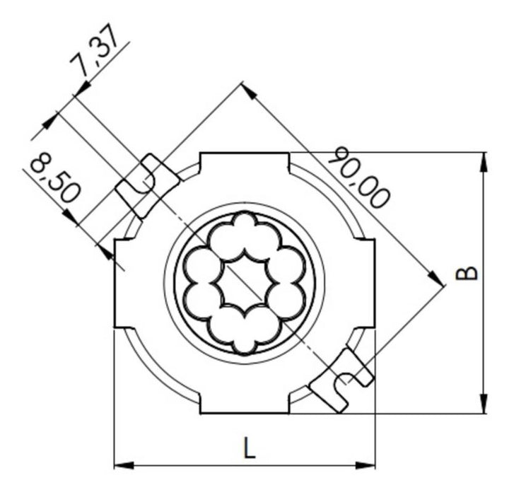 Wiska 10110630 COMBI 304 Circular Empty Junction Box - Black - westbasedirect.com