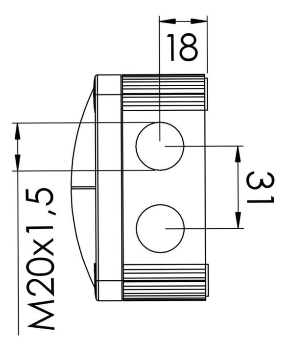 Wiska 10110404 COMBI 308 Junction Box + 3x 3-pole WAGO 221-413 Connectors - Black - westbasedirect.com