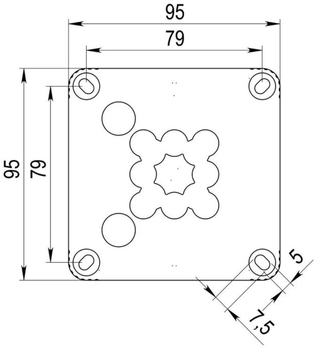 Wiska 10105603 COMBI 407/SDK5 Junction Box + 5 Way Push-In Terminal Block - Black - westbasedirect.com