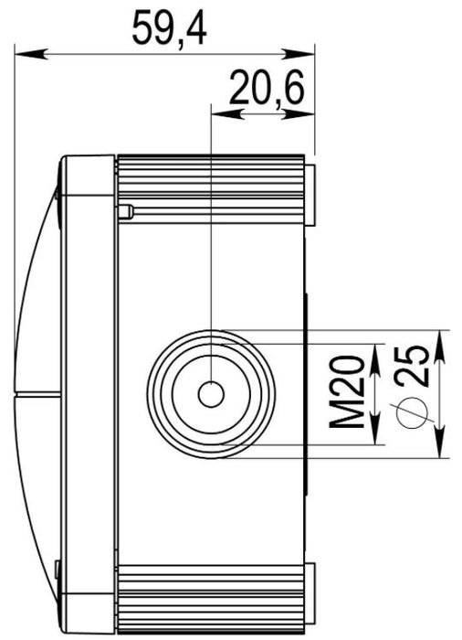 Wiska 10105595 COMBI 407 Empty Junction Box - Light Grey - westbasedirect.com