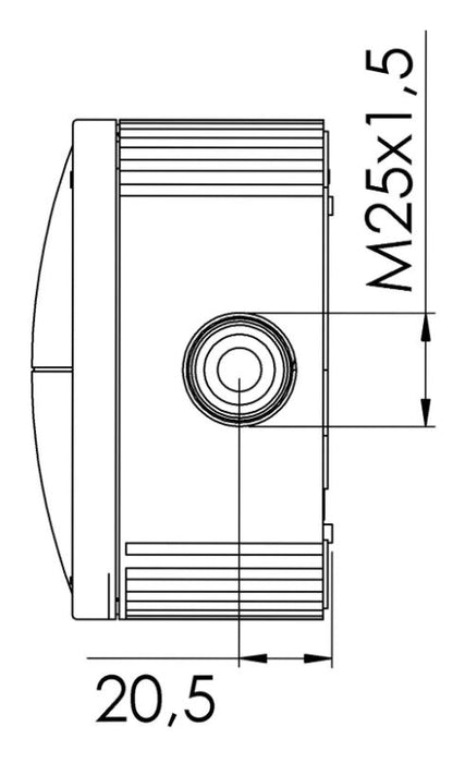 Wiska 10061779 COMBI 607/5 Junction Box - Black - westbasedirect.com