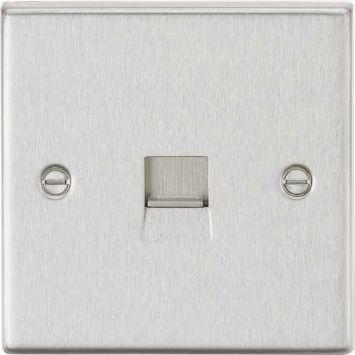 Knightsbridge CS73BC Square Edge Telephone Master Outlet - Brushed Chrome - westbasedirect.com