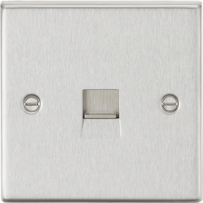 Knightsbridge CS73BC Square Edge Telephone Master Outlet - Brushed Chrome - westbasedirect.com