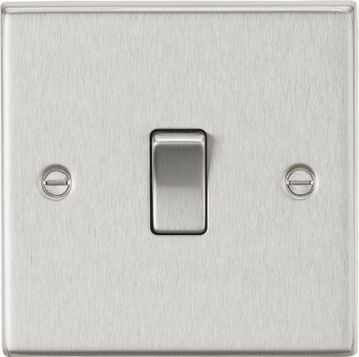 Knightsbridge CS834BC Square Edge 20A 1G DP Switch - Brushed Chrome - westbasedirect.com