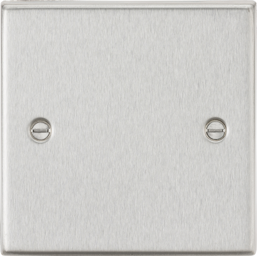 Knightsbridge CS85BC Square Edge 1G Blanking Plate - Brushed Chrome - westbasedirect.com