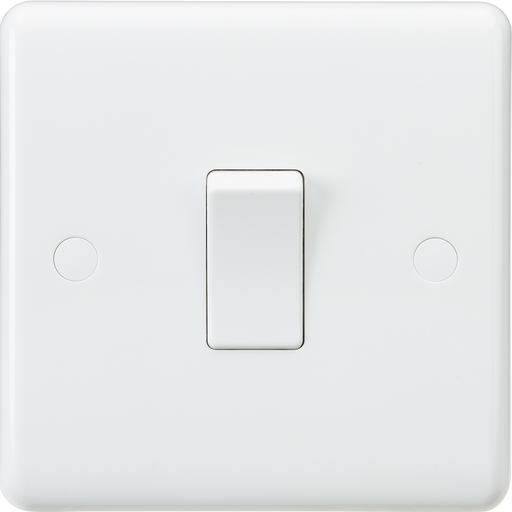 Knightsbridge CU2000 White Curved Edge 10AX 1G 2-Way Switch - westbasedirect.com