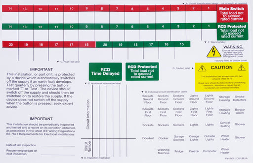 BG CUA11 Spare Label Sheets (Pack of 5) - westbasedirect.com