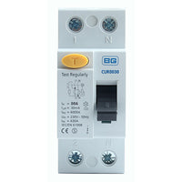 BG CUR8030A 80A Double Pole 2 Module 30mA Type A RCD
