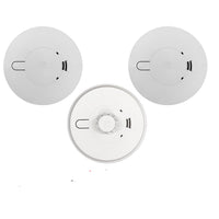 Aico 2x Ei146e Optical Smoke & 1x Ei144e Heat Alarm Kit Mains Powered with 9V Alkaline Battery Backup