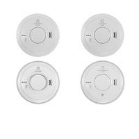 Aico 2x Ei3016 Optical Smoke, 1x Ei3014 Heat & 1x Ei3018 CO Alarm Kit Mains Powered with 10 Year Rechargeable Lithium Back-up
