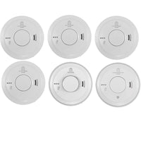 Aico 4x Ei3016 Optical Smoke, 1x Ei3014 Heat & 1x Ei3018 CO Alarm Kit Mains Powered with 10 Year Rechargeable Lithium Back-up