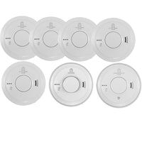 Aico 5x Ei3016 Optical Smoke, 1x Ei3014 Heat & 1x Ei3018 CO Alarm Kit Mains Powered with 10 Year Rechargeable Lithium Back-up