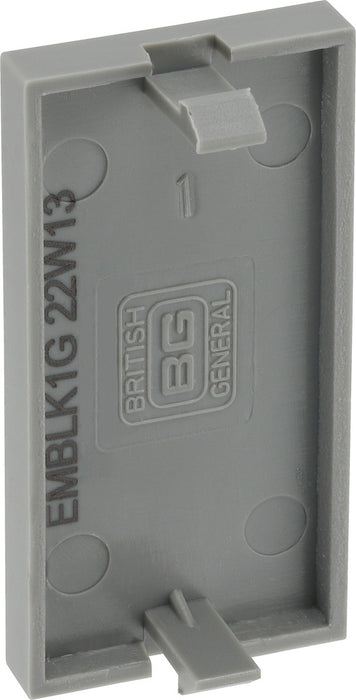 BG EMBLK1G Euro Module Blank Plate (1pc) - Grey - westbasedirect.com
