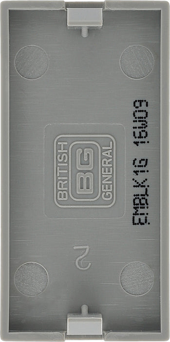 BG EMBLK1G Euro Module Blank Plate (1pc) - Grey - westbasedirect.com