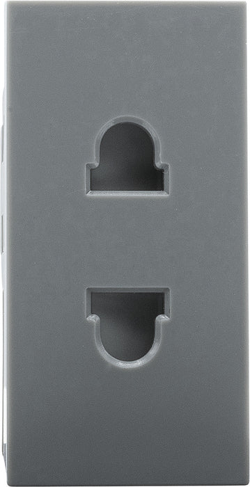 BG EMEUSG Euro Module 16A 2 Pin Unswitched Socket - Grey - westbasedirect.com