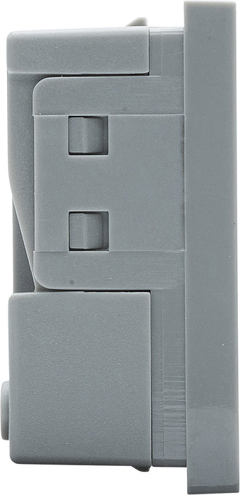 BG EMEUSG Euro Module 16A 2 Pin Unswitched Socket - Grey - westbasedirect.com