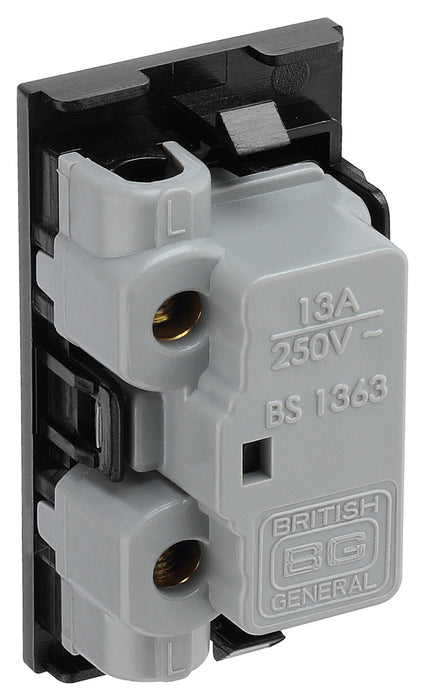 BG EMFUSEB Euro Module 13A Fused Module - Black - westbasedirect.com
