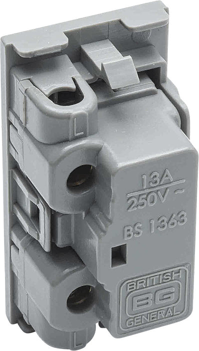 BG EMFUSEG Euro Module 13A Fused Module - Grey - westbasedirect.com