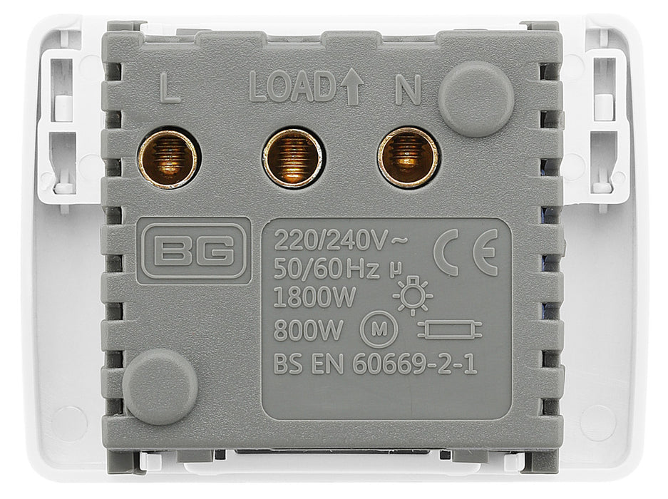 BG EMKYCSW Euro Module 16A Key Card Switch (50 x 50) - White - westbasedirect.com