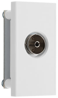 BG EMNSTVW Euro Module Co-Axial Connection - White