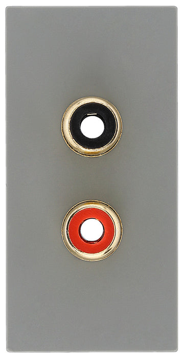 BG EMRCA2G Euro Module RCA x2 Outlet - Grey - westbasedirect.com