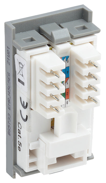 BG EMRJ45C5EG Euro Module Data RJ45, CAT5e (IDC) - Grey - westbasedirect.com