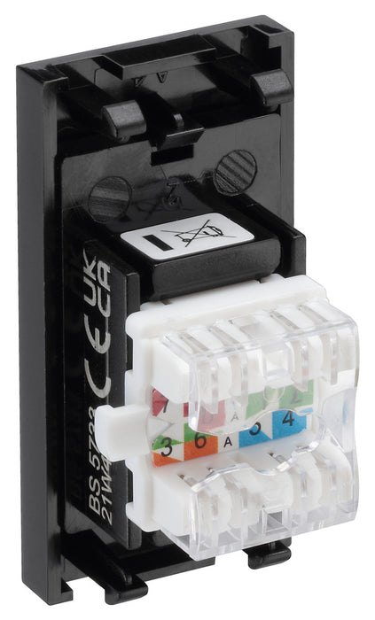 BG EMRJ45C6B Euro Module Data RJ45, CAT6 (IDC) - Black - westbasedirect.com
