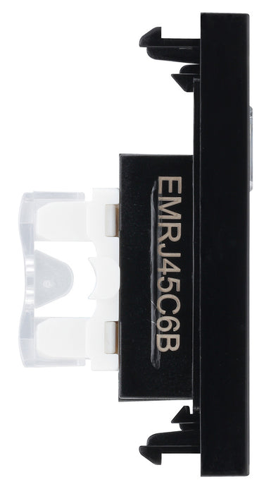 BG EMRJ45C6B Euro Module Data RJ45, CAT6 (IDC) - Black - westbasedirect.com