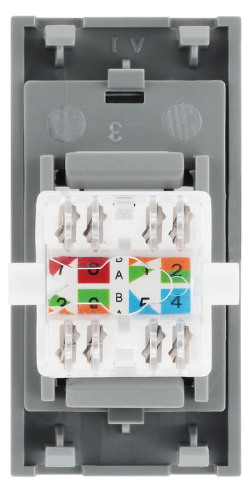 BG EMRJ45C6G Euro Module Data RJ45, CAT6 (IDC) - Grey - westbasedirect.com