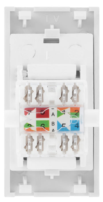 BG EMRJ45C6W Euro Module Data RJ45, CAT6 (IDC) - White - westbasedirect.com