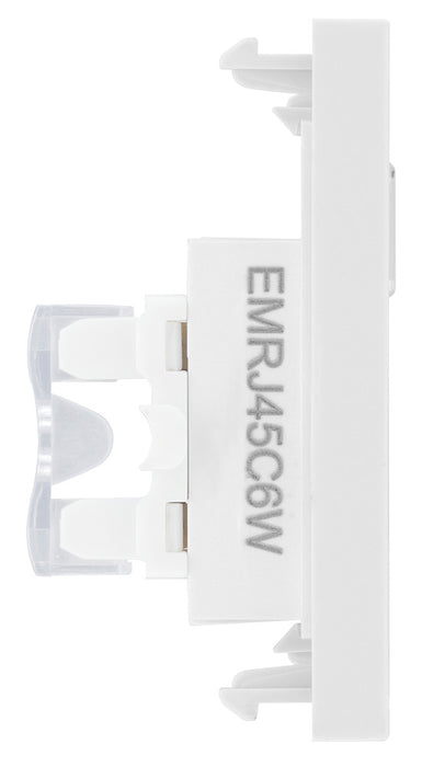 BG EMRJ45C6W Euro Module Data RJ45, CAT6 (IDC) - White - westbasedirect.com