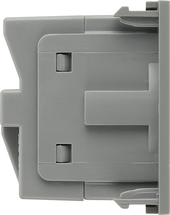 BG EMSCHSG Euro Module 16A Schuko Unswitched Socket - Grey - westbasedirect.com