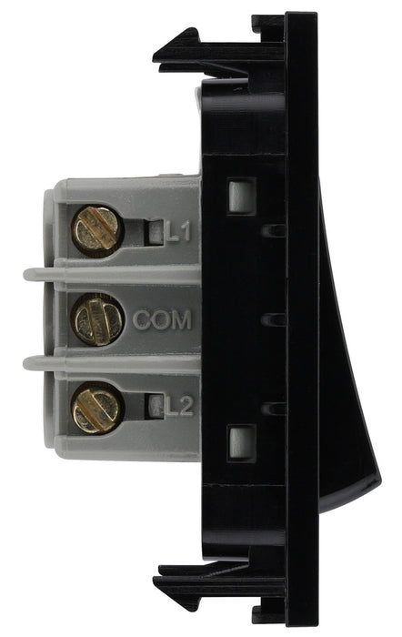 BG EMSW12B Euro Module 20AX 2-Way Switch - Black - westbasedirect.com