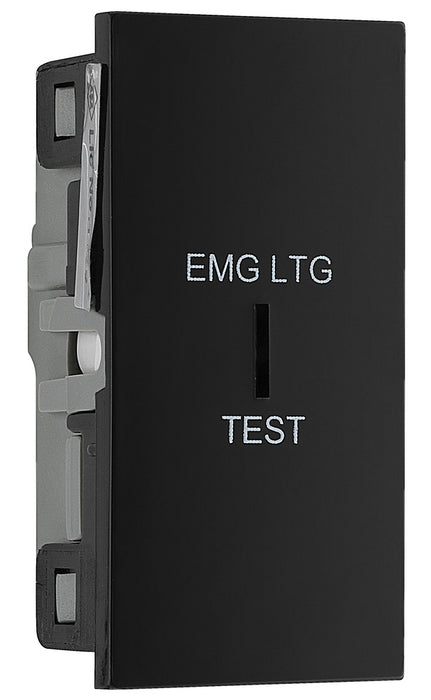 BG EMSW12ELB Euro Module 20AX 2-Way Key Switch - Black (Emergency lighting test) - westbasedirect.com