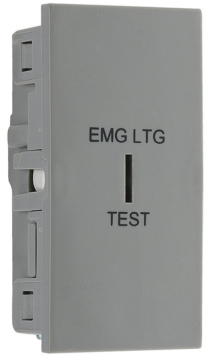 BG EMSW12ELG Euro Module 20AX 2-Way Key Switch - Grey (Emergency lighting test) - westbasedirect.com