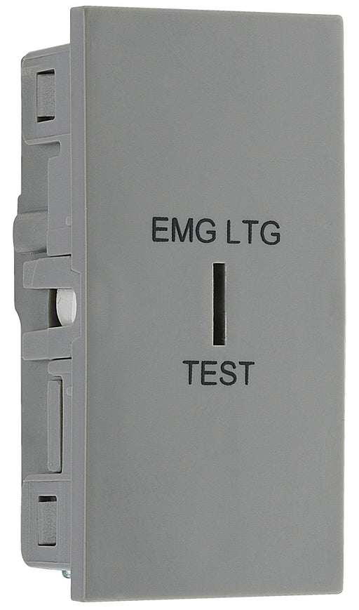 BG EMSW12ELG Euro Module 20AX 2-Way Key Switch - Grey (Emergency lighting test) - westbasedirect.com
