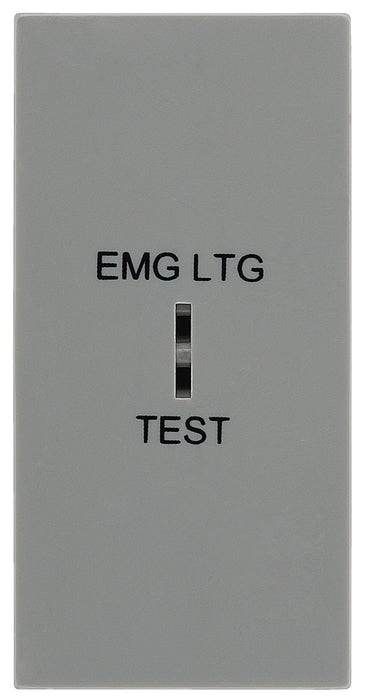 BG EMSW12ELG Euro Module 20AX 2-Way Key Switch - Grey (Emergency lighting test) - westbasedirect.com