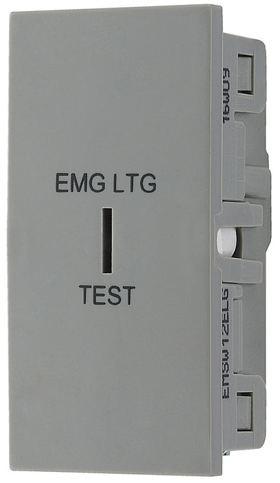 BG EMSW12ELG Euro Module 20AX 2-Way Key Switch - Grey (Emergency lighting test) - westbasedirect.com